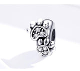 Sterling Silver Tiny Puffy Paw Charm