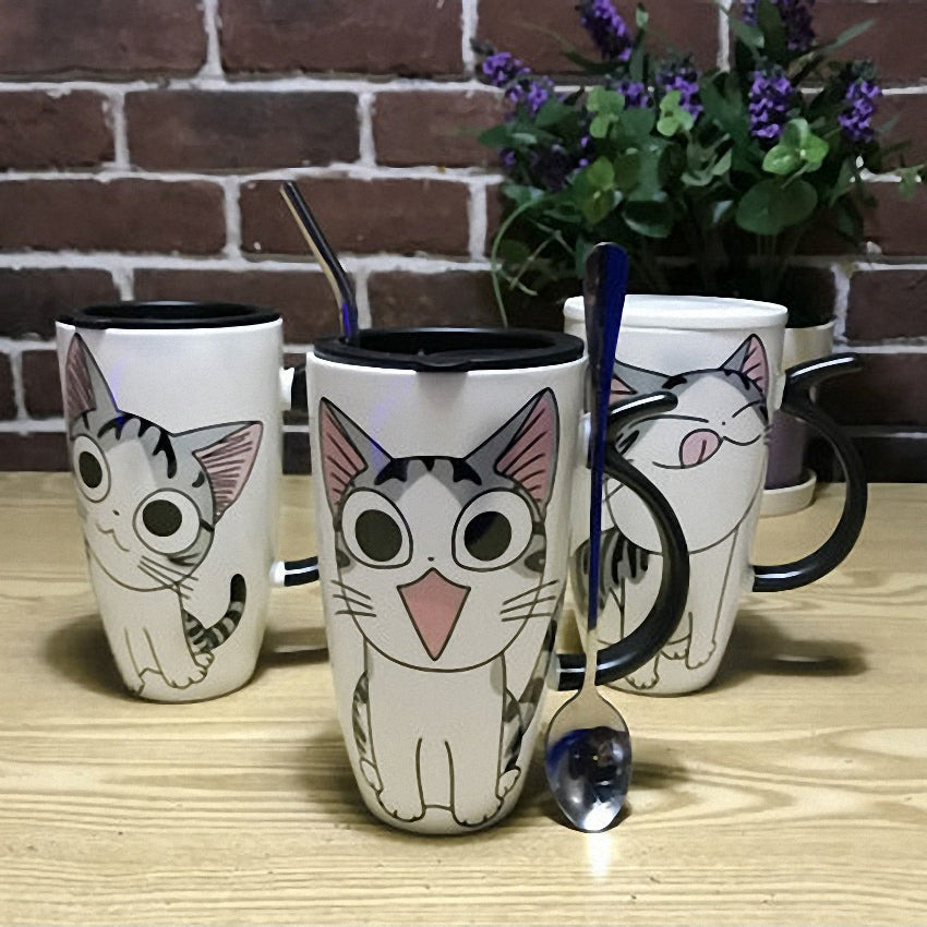Cute Ceramic Cat Mugs