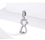 Sterling Silver Kitty Pendant Charm
