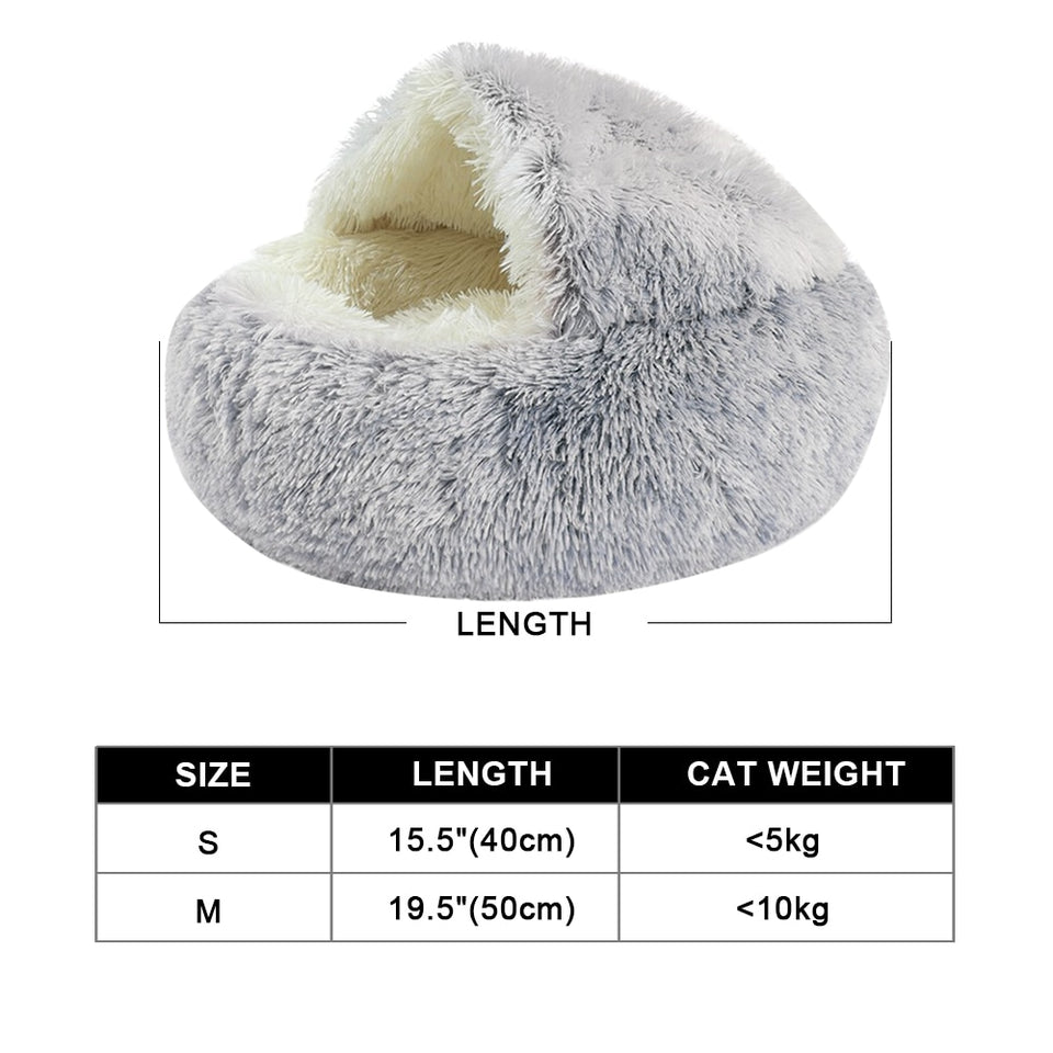 Hooded - Ultra Soft Plush Pet Bed