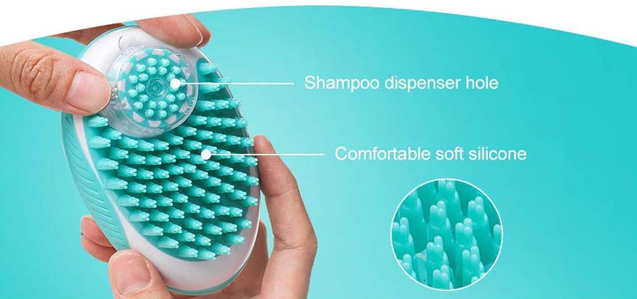 2-in-1 Pet Bath Shampoo Brush